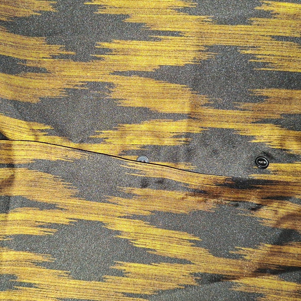 Mango Women's Black and Brown Patterned Blouse - Picture 4 of 4